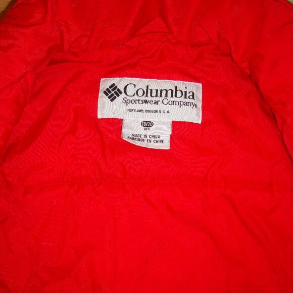 Red Columbia Winter Coat Youth 18/20 - Picture 3 of 3
